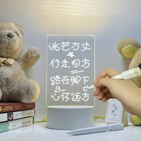 Нічник-дошка акрилова з підсвічуванням та маркером LAMP 3D USB 175×125×4 мм | Зображення 2