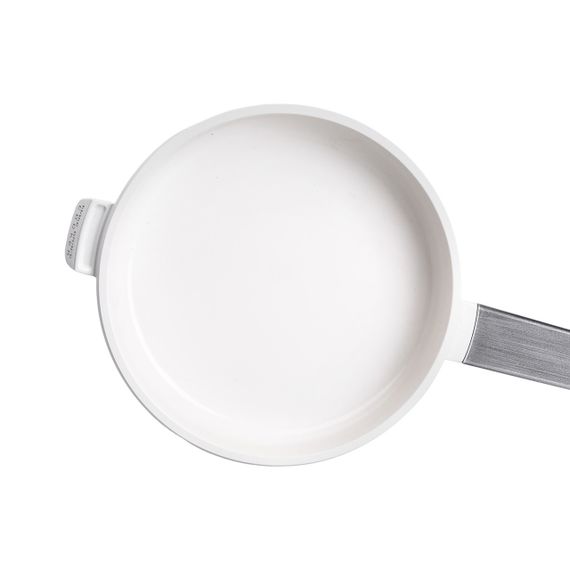 Алюмінієва сковорода з керамічним покриттям антипригарним 1 л Ø 20 см біла MGC | Зображення 1