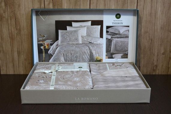 Постельное белье La Romano Premium Satin 200×220 Theron Rock | Зображення 2