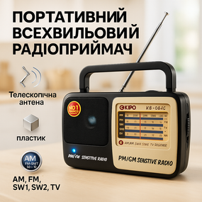 Портативне радіо, Портативний приймач для любителів радіо, Всехвильовий радіоприймач професійний NY-62