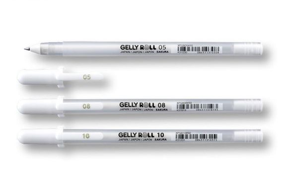 Ручка гелева Gelly Roll Basic 10 BOLD Sakura Білий | Зображення 1