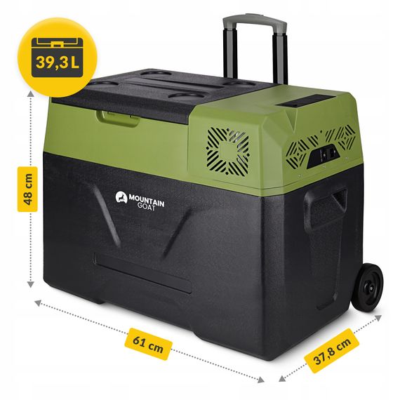 Холодильник туристичний компресорний Mountain Goat XTREME 39.3 л електричний, переносний Black/Olive (P-5905973404921) | Зображення 8