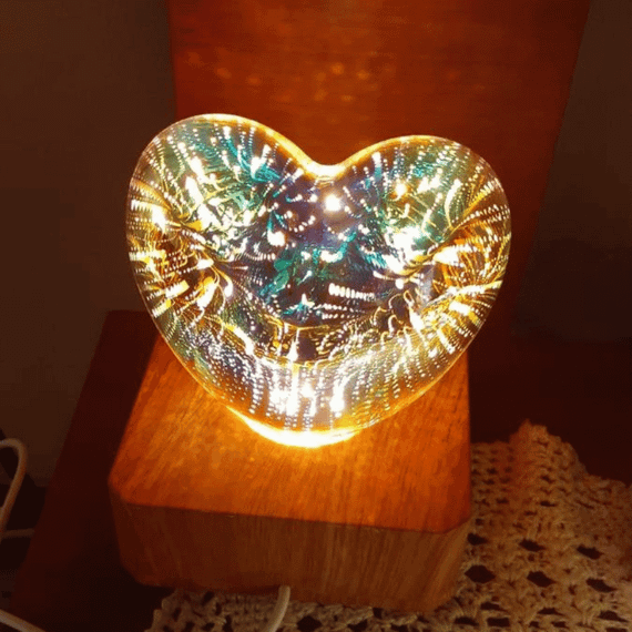 Світлодіодний нічник-лампа з USB-живленням у формі Серця No brand 9288390439 | Зображення 5