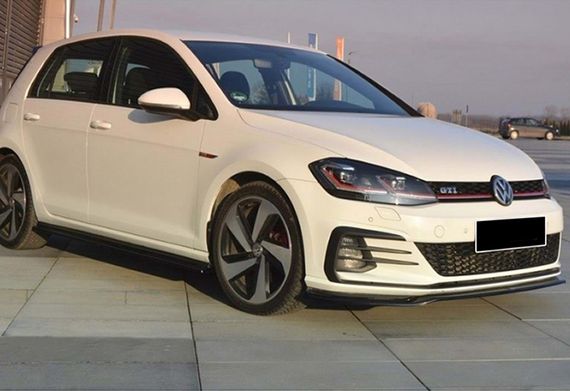 Передня Lip накладка DPT V-2 (для GTI, 2017-2019, чорний глянець) для Volkswagen Golf 7/E-Golf рр | Зображення 1
