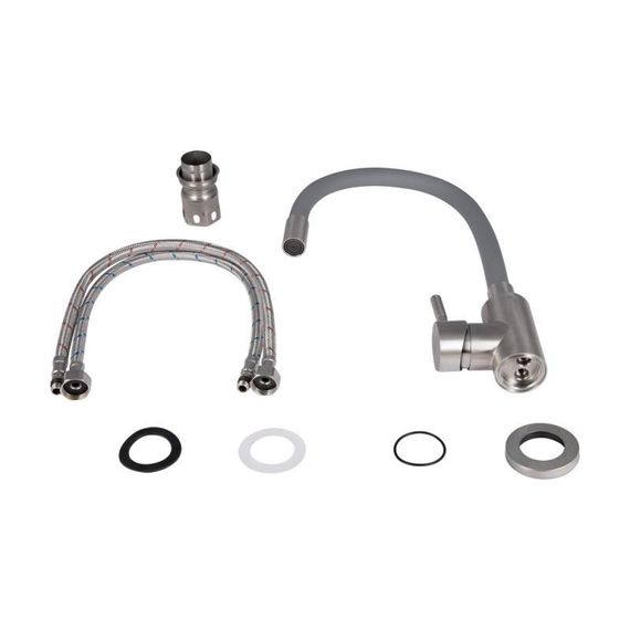 Змішувач для кухні Lidz Aria 015F3 з гнучким виливом (k35) LDARI015F3GRE43363 Grey | Зображення 3