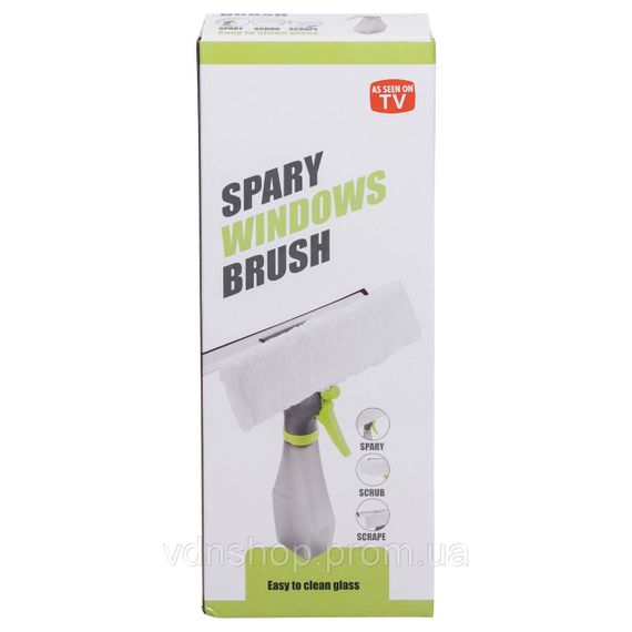 Щетка для мытья окон с распылителем  скребок-щетка для мытья окон и стекол HP-35015-25 | Зображення 3