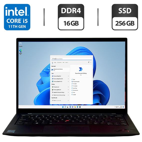 Ультрабук Б-класс Lenovo ThinkPad X1 Carbon Gen 9 / 14" (1920x1200) IPS / Intel Core i5-1145G7 (4 (8) ядра по 4.4 GHz) / 16 GB DDR4 / 256 GB SSD / Intel Iris Xe Graphics / WebCam / Windows 11 Pro б/у