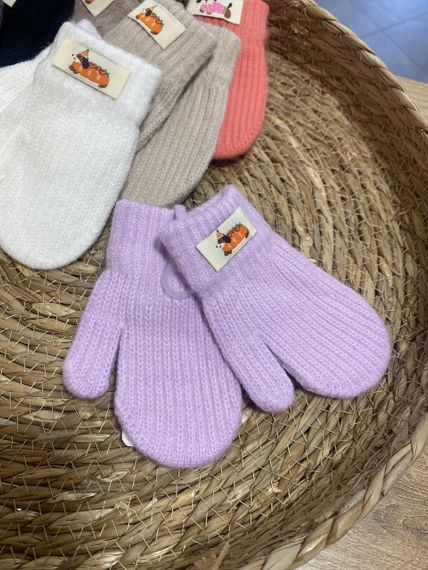 Рукавиці дитячі 1-3 роки бузок | Зображення 1