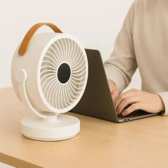 Аккумуляторный мини вентилятор VU-05/FS-25 с поворотом / Вентилятор Mini fan с LED-подсветкой и USB | Зображення 6