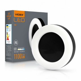 LED Світильник 15W 5000К 220V круглий чорний ART VL-BHFR-155B Videx