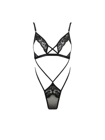 Боди с открытой грудью DIABOLINA BODY black S/M - Passion sexstyle | Зображення 2