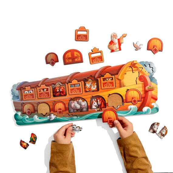 Розвиваючий пазл-вкладиш "Ноїв ковчег" PSD275 з фоном | Зображення 3