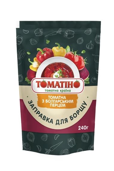 Томатна заправка для борщу Томатіно з болгарським перцем 240 г