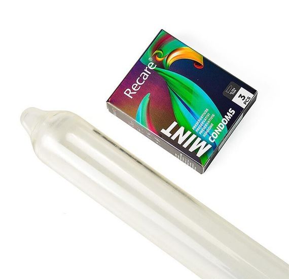Презервативы Holographic Recare Ultra Thin Mint Condoms 3шт, ультратонкие, аромат: мята | Зображення 3