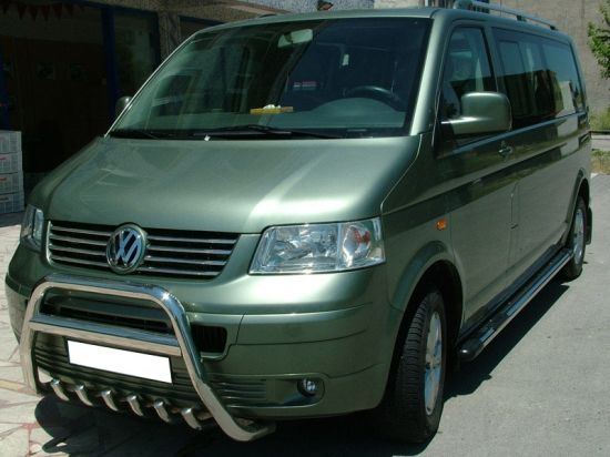 Кенгурятник WT003 (нерж) 60мм, без надписи для Volkswagen T5 Transporter 2003-2010 гг | Зображення 3