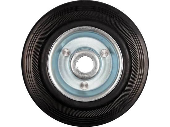 Колесо з чорної гуми VOREL; Ø= 125 мм, b= 33 мм, навантаж.- 100 кг VR-87453