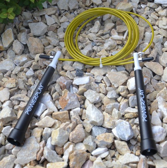 Скакалка скоростная PowerPlay 4202 Ultra Speed ​​Rope Желтая 2,9м | Зображення 4