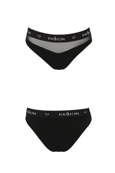 Трусики з прозорою вставкою Passion PS006 PANTIES S, black Sex Aura | Зображення 1
