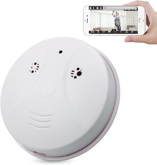 Мини-детектор камера WiFi, беспроводная охранная камера 1080P с детектором дыма и датчиком движения | Зображення 4