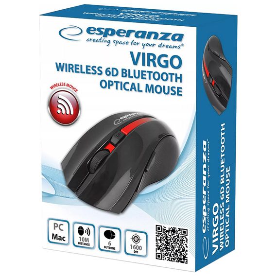 Мишка Esperanza Virgo 6D Bluetooth Red (EM129R) | Зображення 1