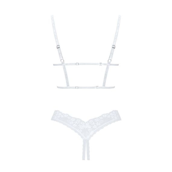 Эротический комплект Obsessive Heavenlly 2-pcs cupless set XL/2XL, открытая грудь, с доступом | Зображення 3