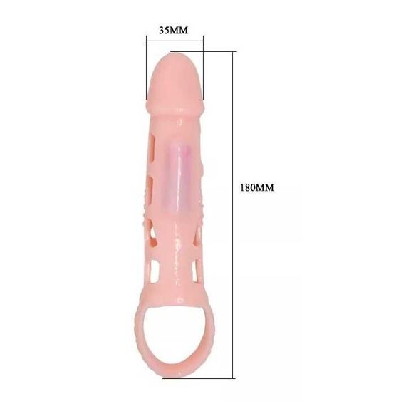 Насадка з вібрацією для збільшення пінису Petty Love — 18 см | Зображення 2