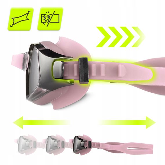 Окуляри для плавання TSUNAMI Anti-Fog 3 в 1 чохол, беруші та затискач для носа Pink (P-5905973401777) | Зображення 3