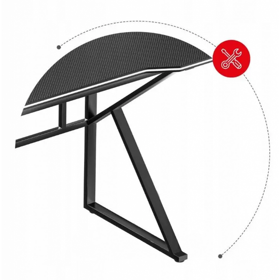 Стіл геймерський комп'ютерний Bonro 276 металевий 120×60 чорний (42400382) | Зображення 6