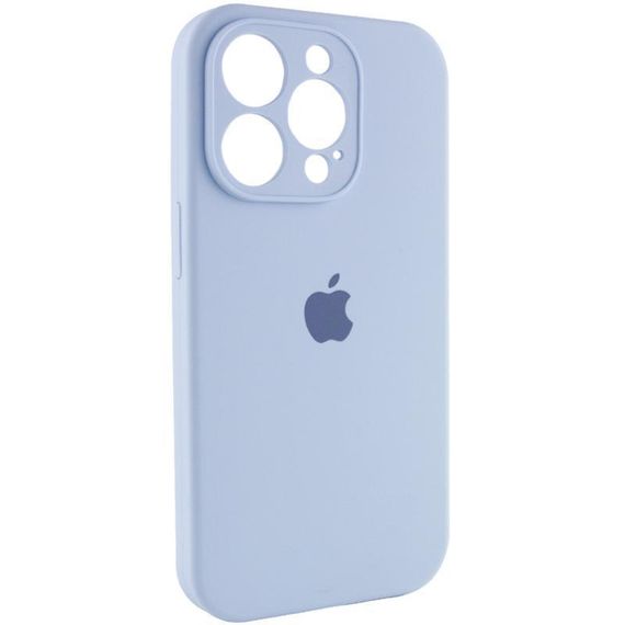 Чехол Silicone Case Full Camera Protective (AA) для Apple iPhone 15 Pro Max (6.7") Голубой / Lilac Blue | Зображення 1
