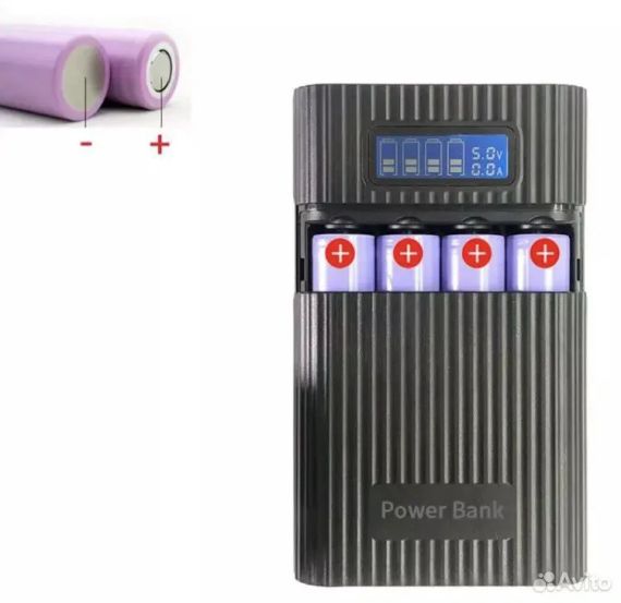 Зарядное устройство - power bank для 18650, портативная тревел-зарядка | Зображення 3