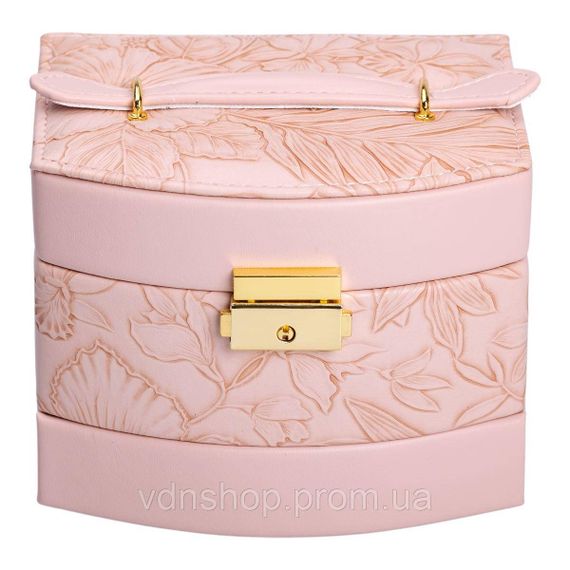 Скринька для прикрас з еко шкіри 3 яруси із замком органайзер для ювелірних виробів HP-5-23P | Зображення 4