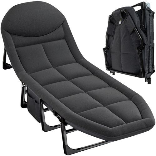 Складане дорожнє ліжко TRIZAND з матрацом і міцним каркасом