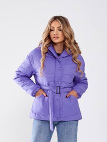 Куртка з поясом, арт. 332, бузковий