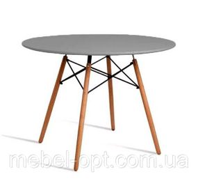 Стол Этна МДФ серый круглый 100 см, дизайн Eames DSW Table