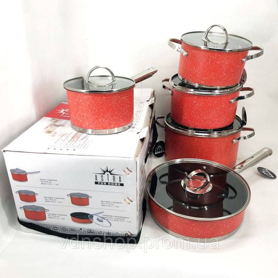 Хороший набір каструль, Набір каструль з міцним антипригарним покриттям для плит EA-47 | Зображення 3