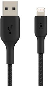 Кабель Belkin USB-A - Lightning, BRAIDED, 2m, black (CAA002BT2MBK)