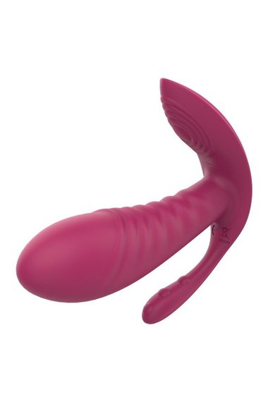 Масажер-вібратор рельєфний Dream Toys Essentials з потрійною стимуляцією, червоний Sex Aura | Зображення 2