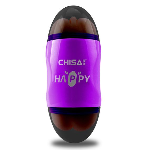 Мастурбатор Вагина и Анус Chisа Portable Happy Cup с вибрацией, бежевый Sex Aura | Зображення 2