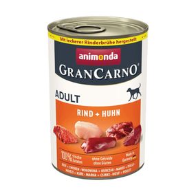 Корм вологий GranCarno Adult Beef Chicken для дорослих собак з яловичиною і куркою 400 г