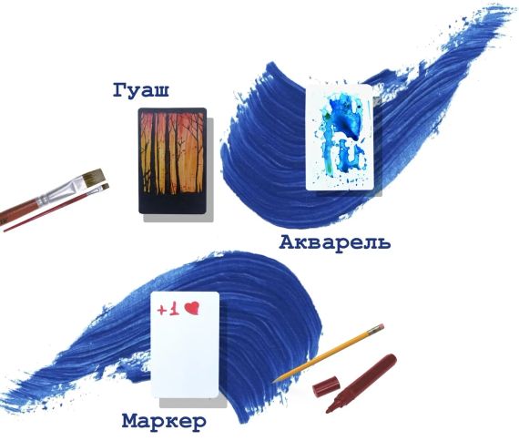 Білі порожні карти 63х88мм для творчості (100 шт) | Зображення 1