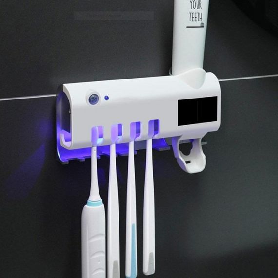 Держатель-диспенсер для зубной пасты и щеток Toothbrush sterilizer автоматический | Зображення 2