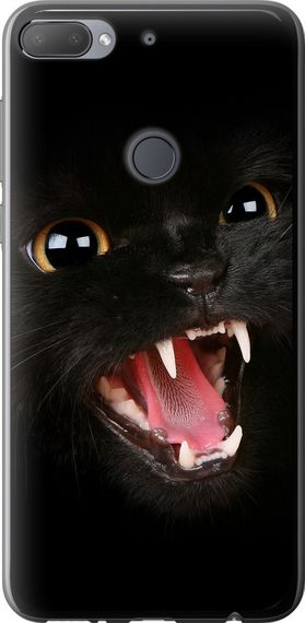 Чехол на HTC Desire 12 Plus Чёрная кошка "932u-1485-17620"