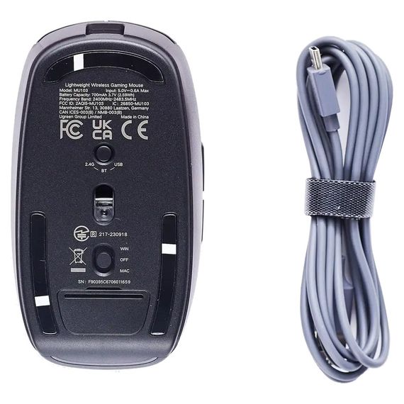 Мишка Ugreen MU103 Wireless/Bluetooth Black (90539) | Зображення 4