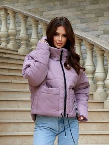 Куртка бомбер, арт.459, пудра