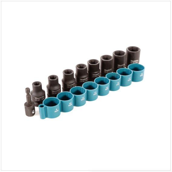 Набор головок ударных 3/8" с адаптером 1/4" Makita B-54651 | Зображення 1