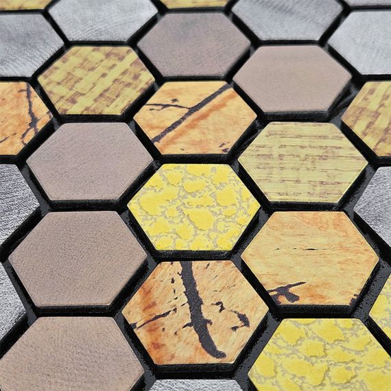 Самоклеюча алюмінієва плитка 300х300х3мм Луска SW-00001931 | Зображення 4