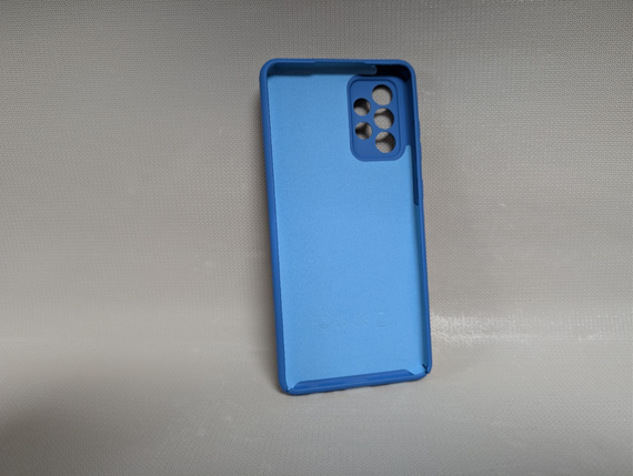 Чехол для Samsung Galaxy A72 / Самсунг Галакси А72, силиконовый, матовый, с логотипом, синий | Зображення 1