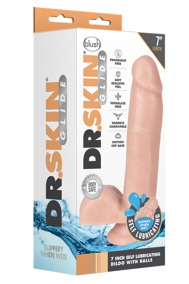 Фаллоимитатор самосмазывающийся Blush DR. SKIN 7INCH SELF LUBRICATING DILDO sexstyle | Зображення 5
