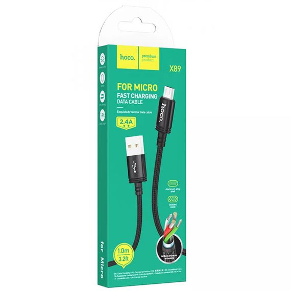 Дата кабель Hoco X89 Wind USB to MicroUSB (1m) | Зображення 4