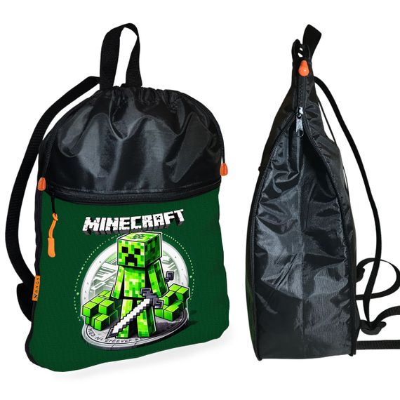 Шкільний рюкзак дитячий Minecraft + Сумка для взуття спортивної форми рюкзак-мішок для хлопчика (01741) | Зображення 1